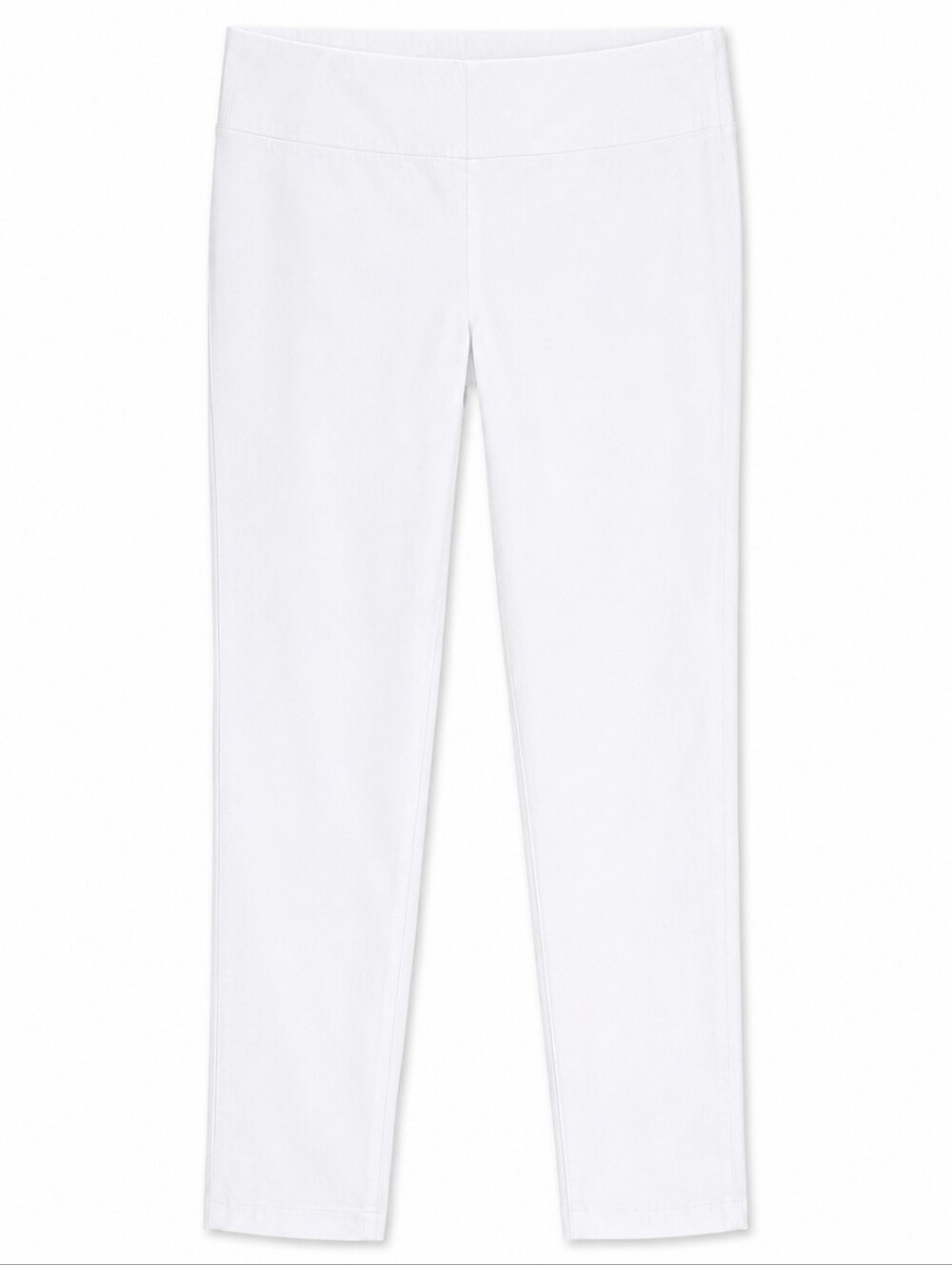Le Chateau White Skinny Pull On Pants With Side Zipper Sz 14